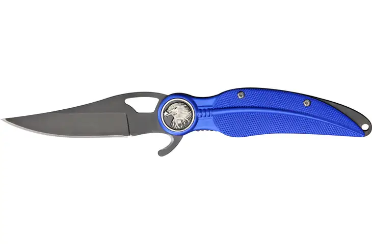 China Made Eagle Feather Linerlock Knife